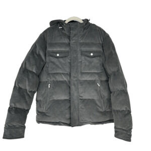 Robert Graham Gray Corduroy Lined Hooded Coat Jacket Size L $388 NEW